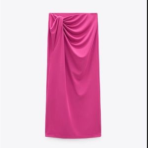 NEW Zara fluid knotted skirt